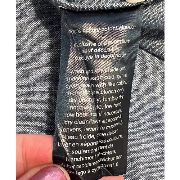 Tommy Hilfiger Sleeveless Chambray Collared Button Front Shirt Top Size S Preppy - Picture 7 of 13